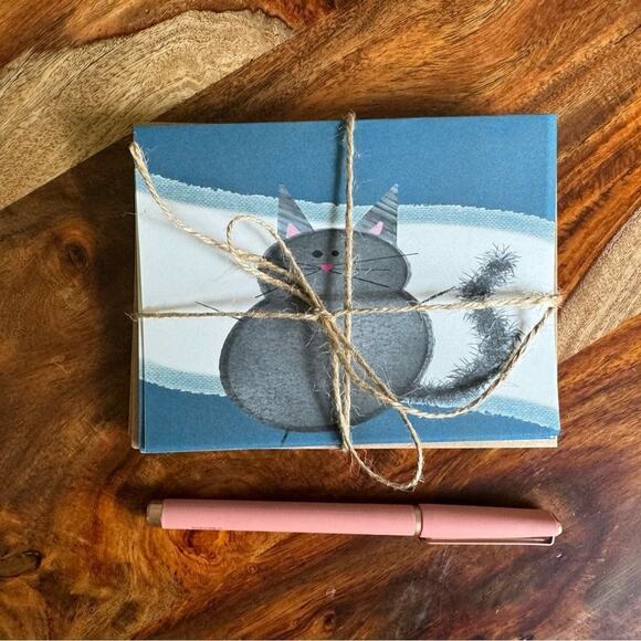 Greeting Cards Blank Notes for Cat Lovers Gift 6 w/Envelopes Custom … - Picture 3 of 3